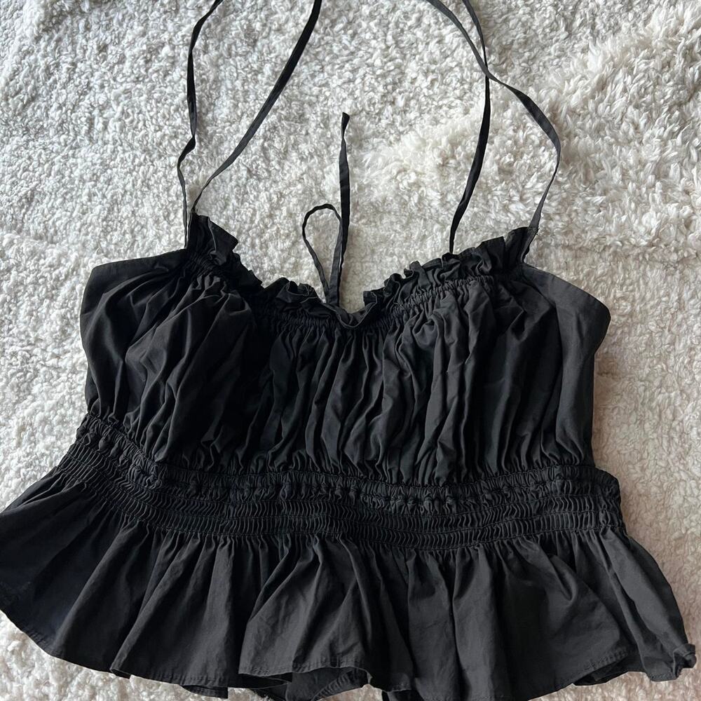 LPA Black backless tank top